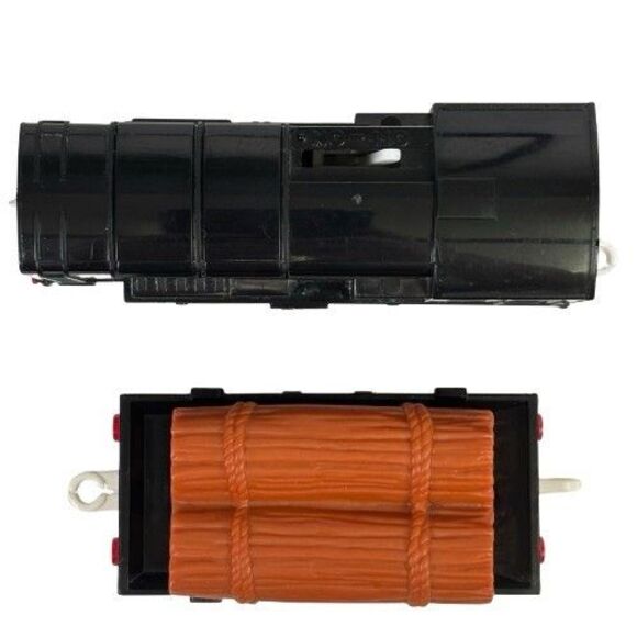 Thomas TOMY Trackmaster DIESEL 1997 1st Ed. Plarail w/ Flatbed Cargo Car VIDEO - Picture 12 of 15